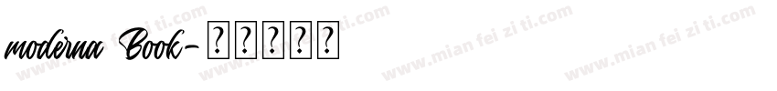 moderna Book字体转换